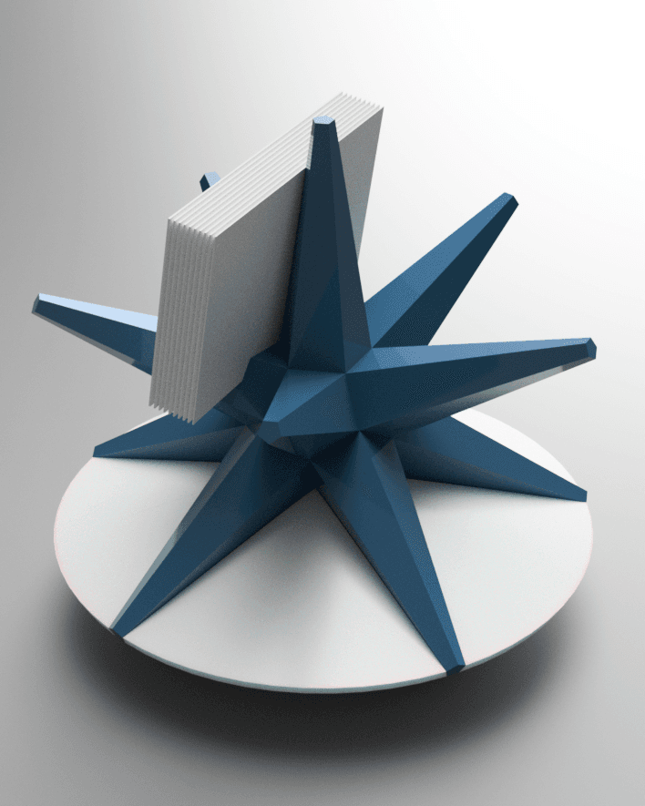 Star Business Card Holder 3d model