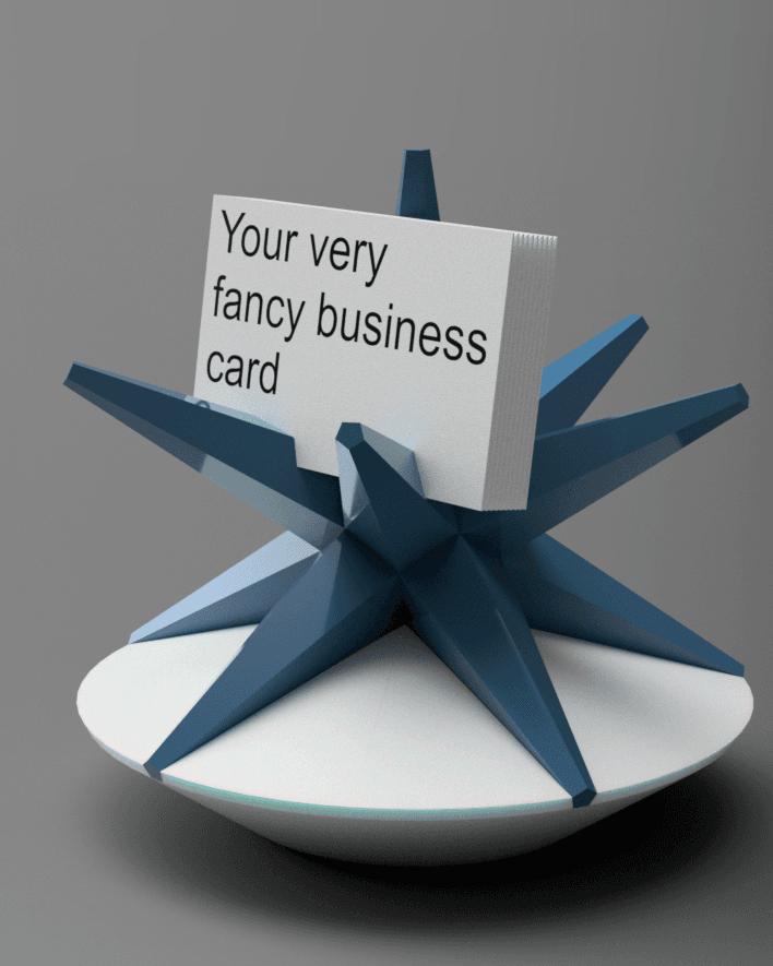 Star Business Card Holder 3d model