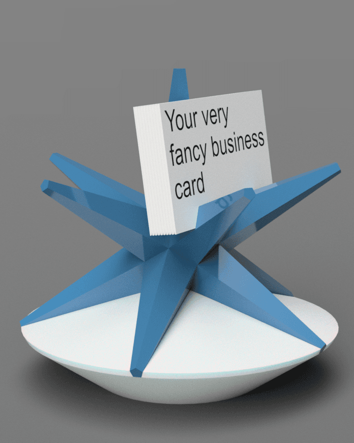 Star Business Card Holder 3d model