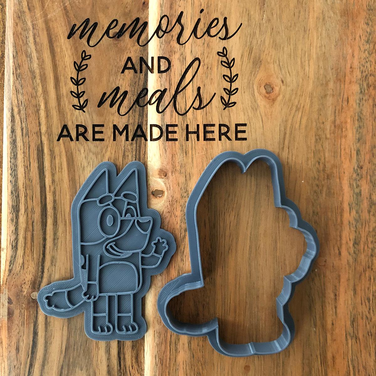 Bluey Cookie Cutters and Stamps 3d model