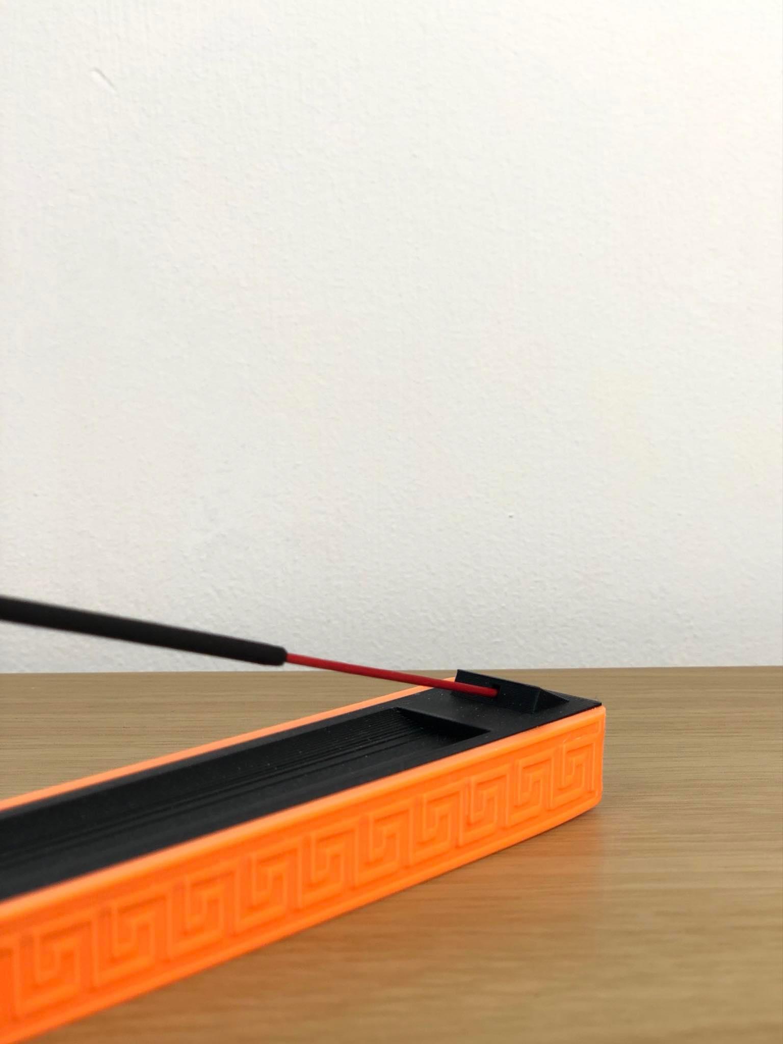 Incense Holder with Slide-In Storage 3d model