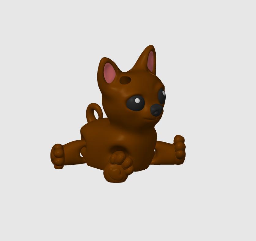 Chihuahua Keychain Fidget 3d model