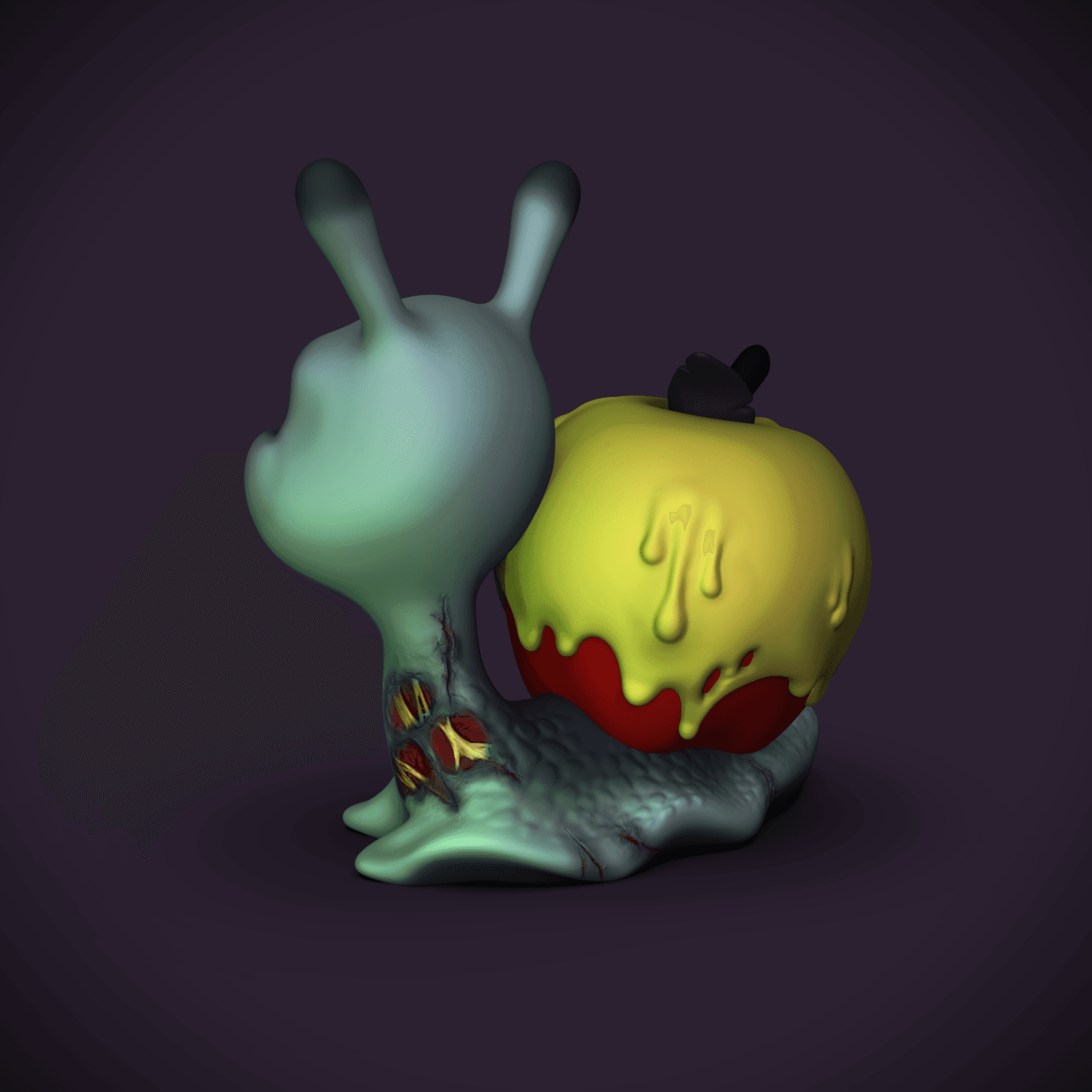 Poison Apple Snail- (Little Big Head Series) 3d model