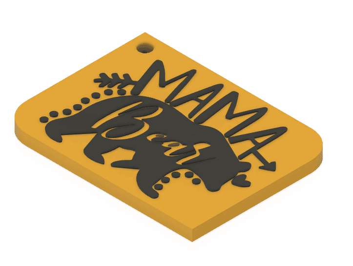 Keychain: Mama Bear I 3d model