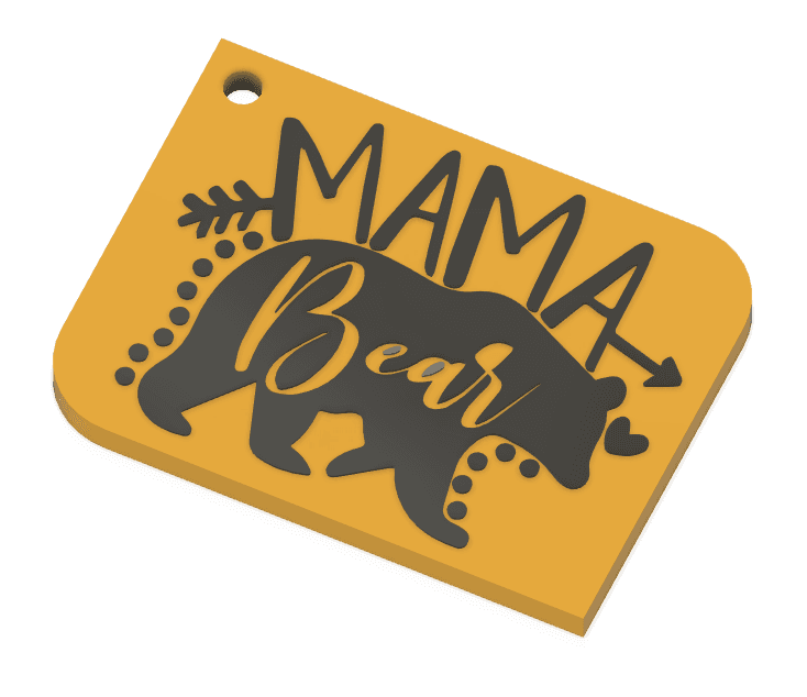 Keychain: Mama Bear I 3d model