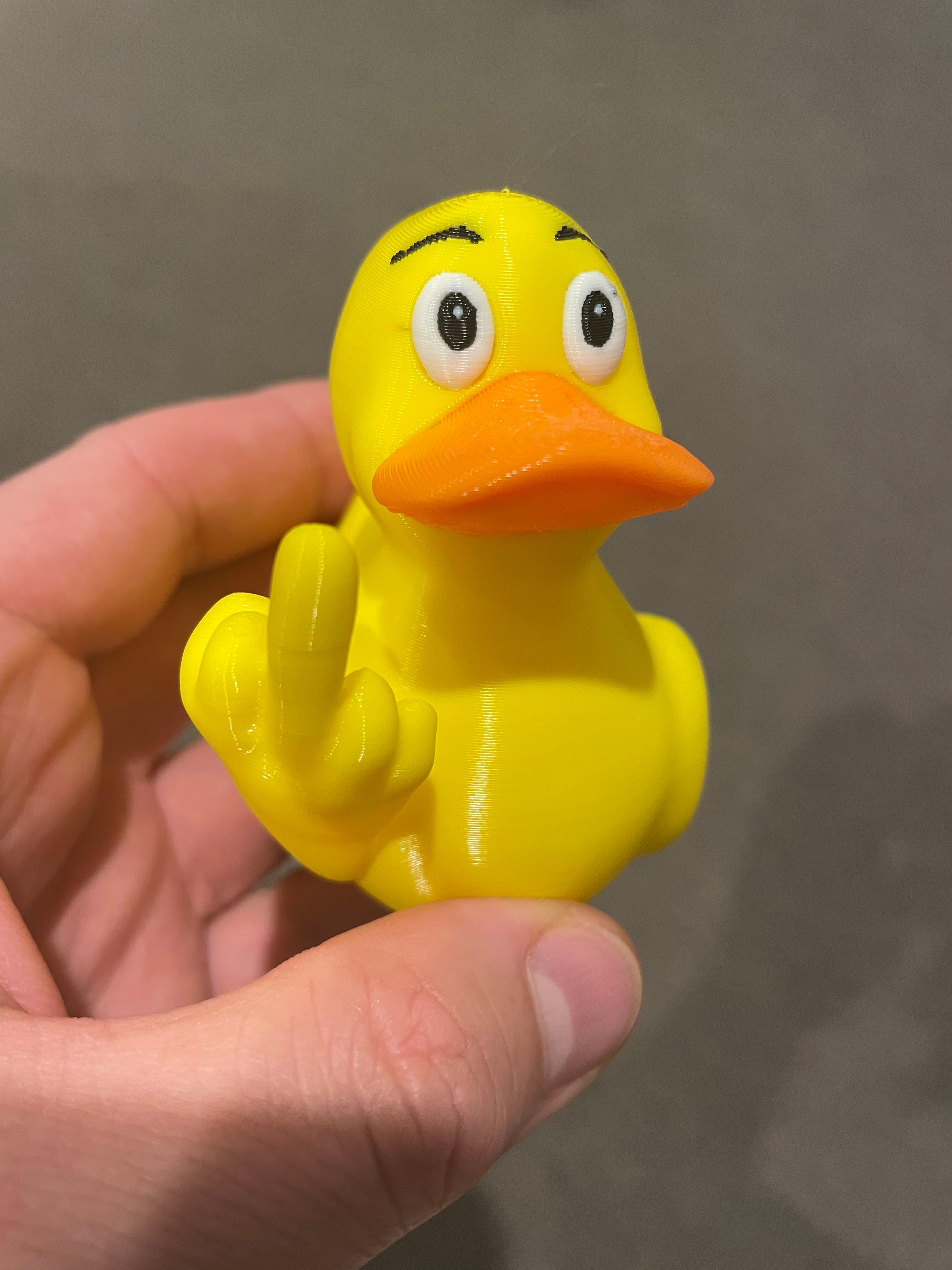 Duck You! Rubber Duck Middle Finger / No Supports / 3MF Included 3d model
