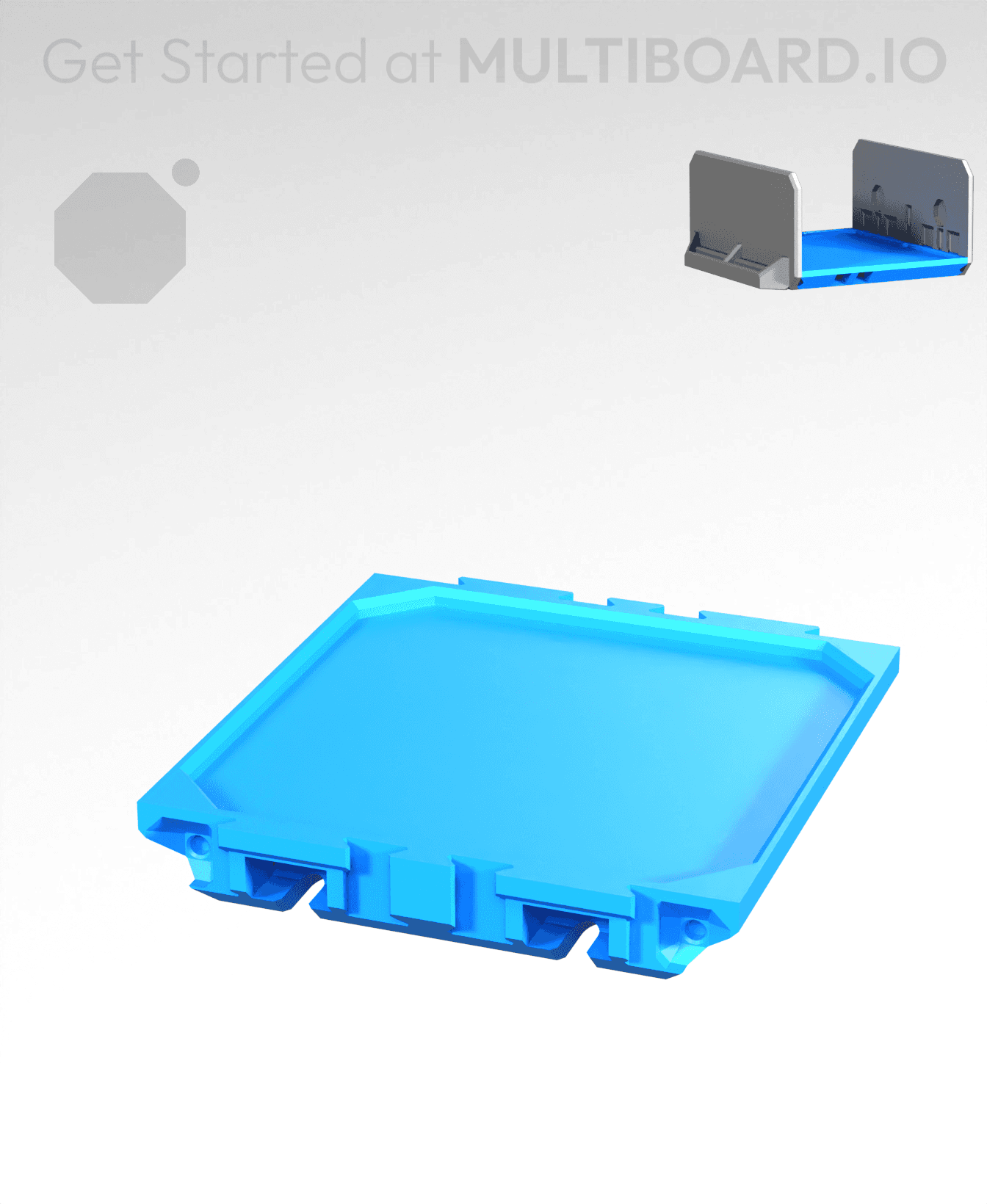 1x1-Deep - Internal Grid - Multibin Drawer Base 3d model