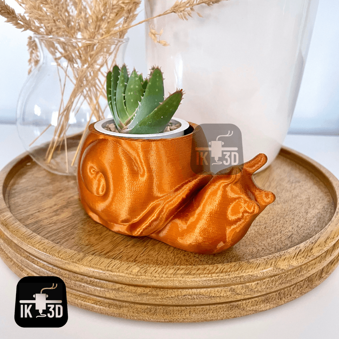 Cute Snail Planter / No Supports 3d model