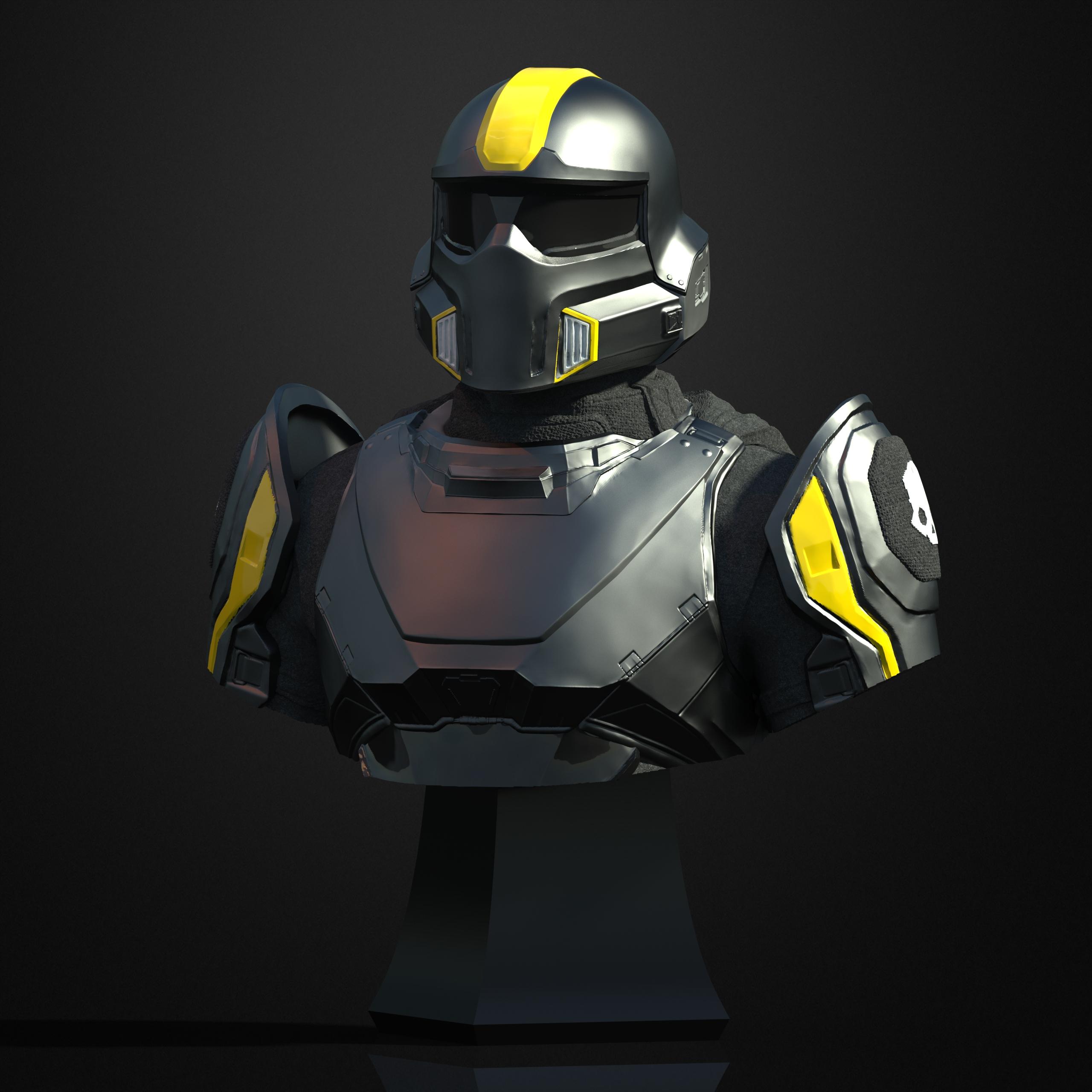 Helldivers 2 bust (Pre-Supported) 3d model