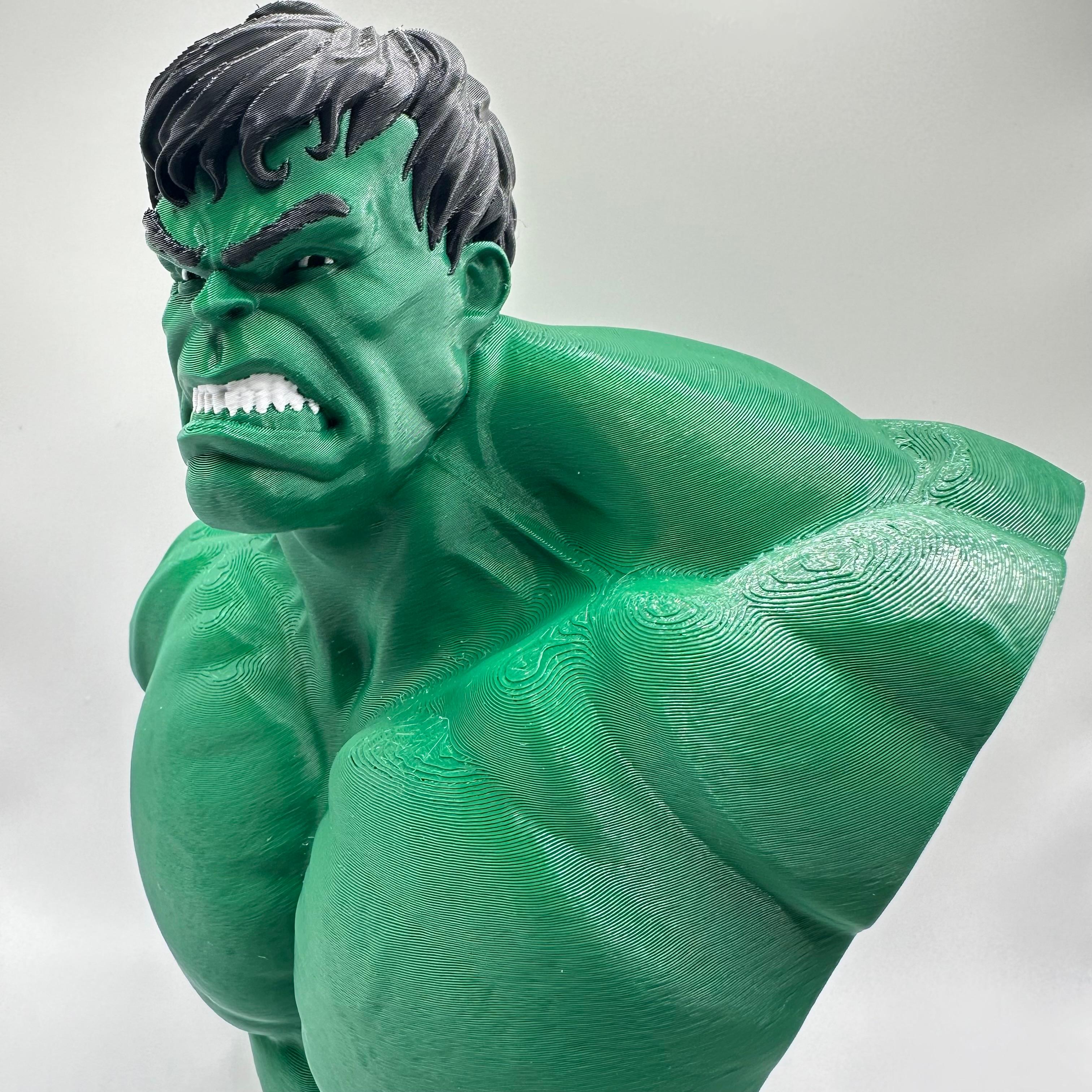 Hulk Bust - Multicolor - No Supports 3d model