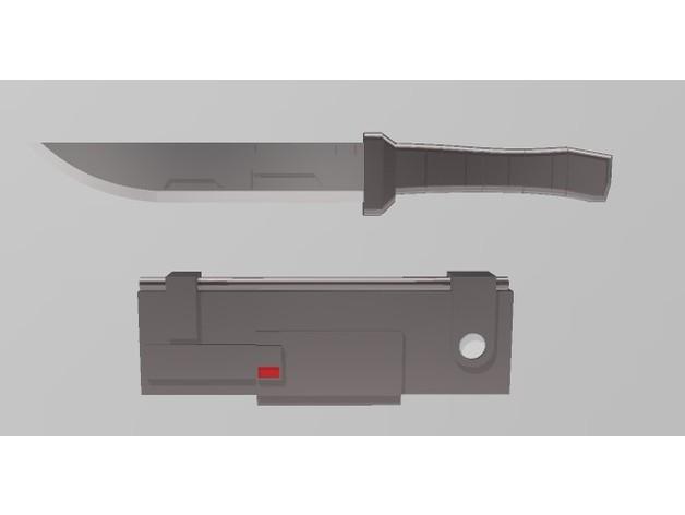 Bad Batch Hunter Knife and Sheath  3d model