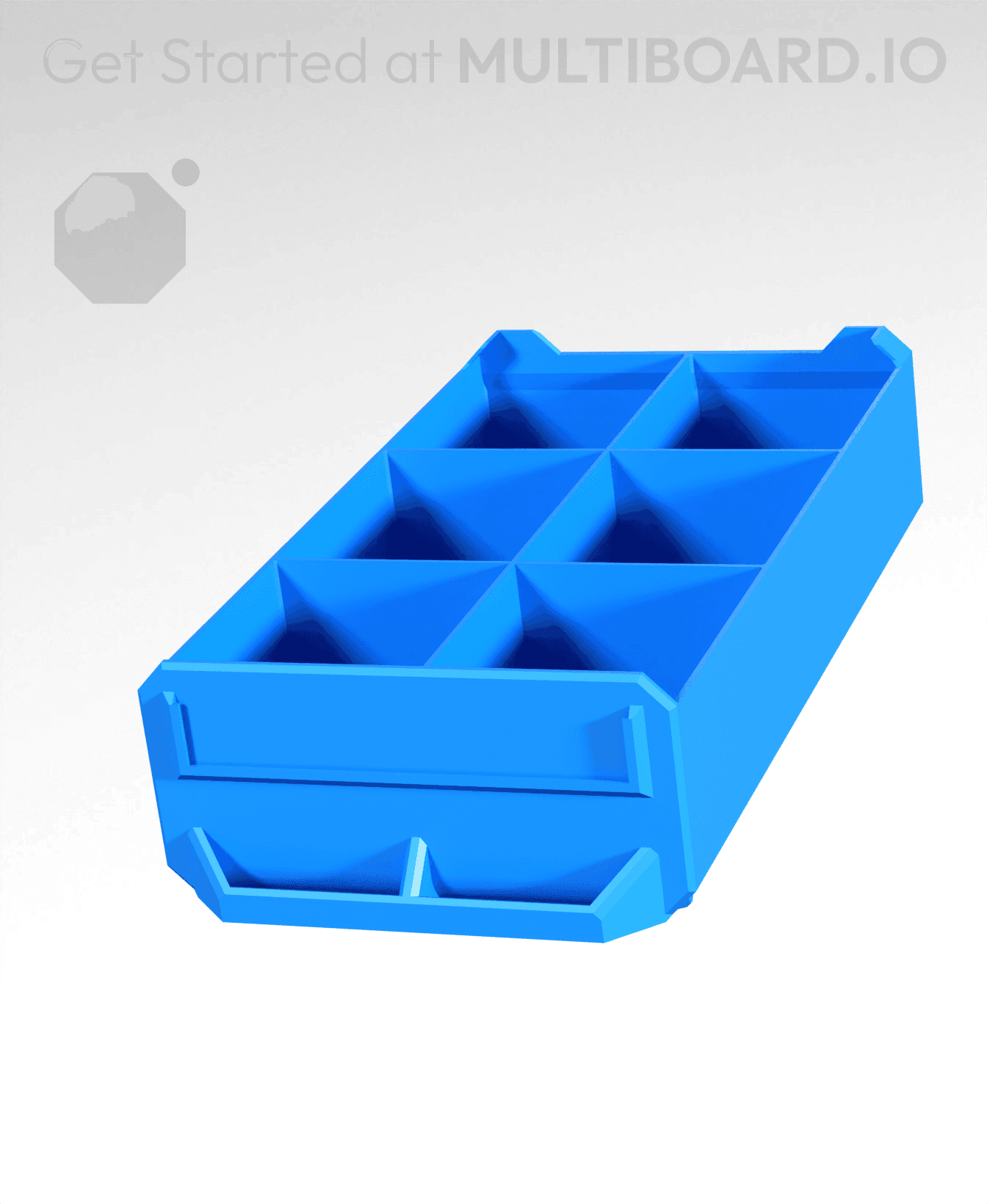 2x1x3.5-Deep - Grid Divided - Multibin Simple Drawer 3d model