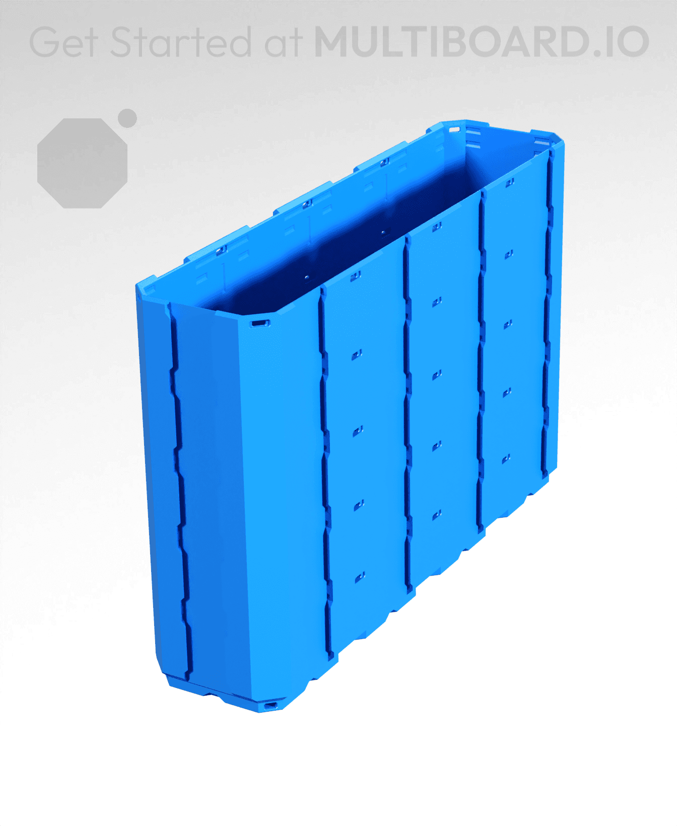 1x4x2.5 - Full Multipoint Rail - Multibin Shell 3d model