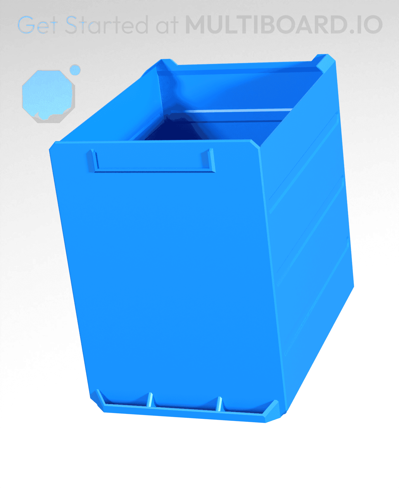 3x4x4-Deep - Multibin Simple Drawer 3d model