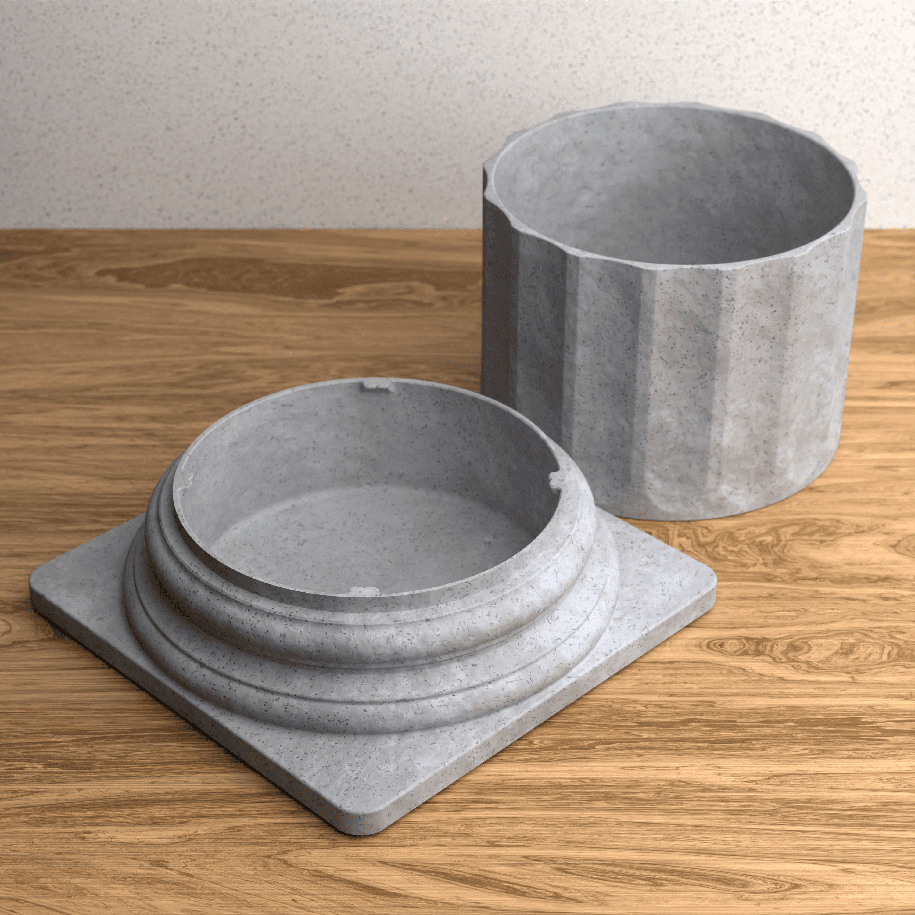 IONIC COLUMN TWIST-OFF PLANTER 3d model