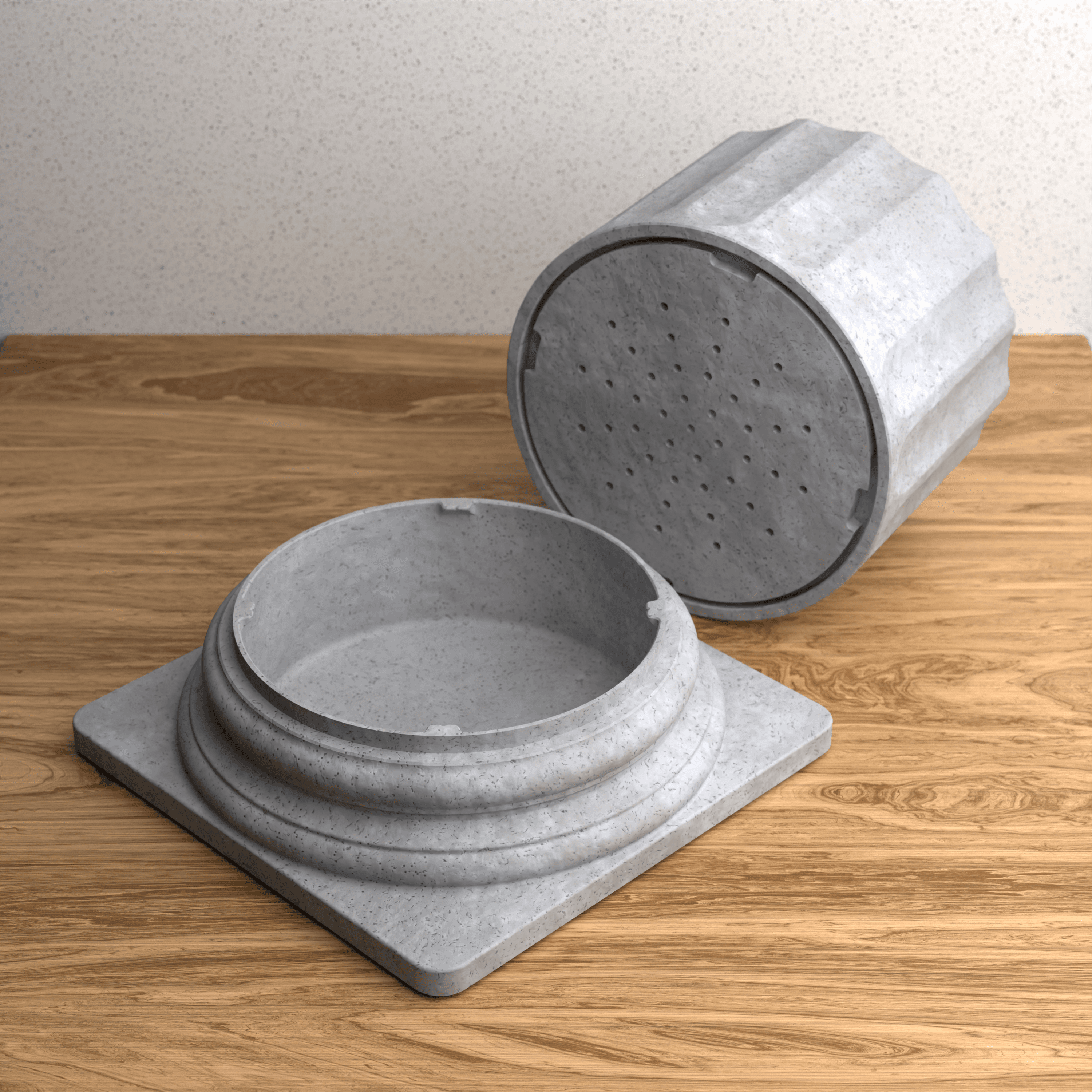 IONIC COLUMN TWIST-OFF PLANTER 3d model