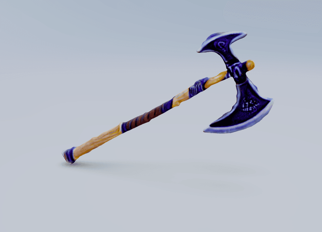 A battle axe (leaning) 3d model