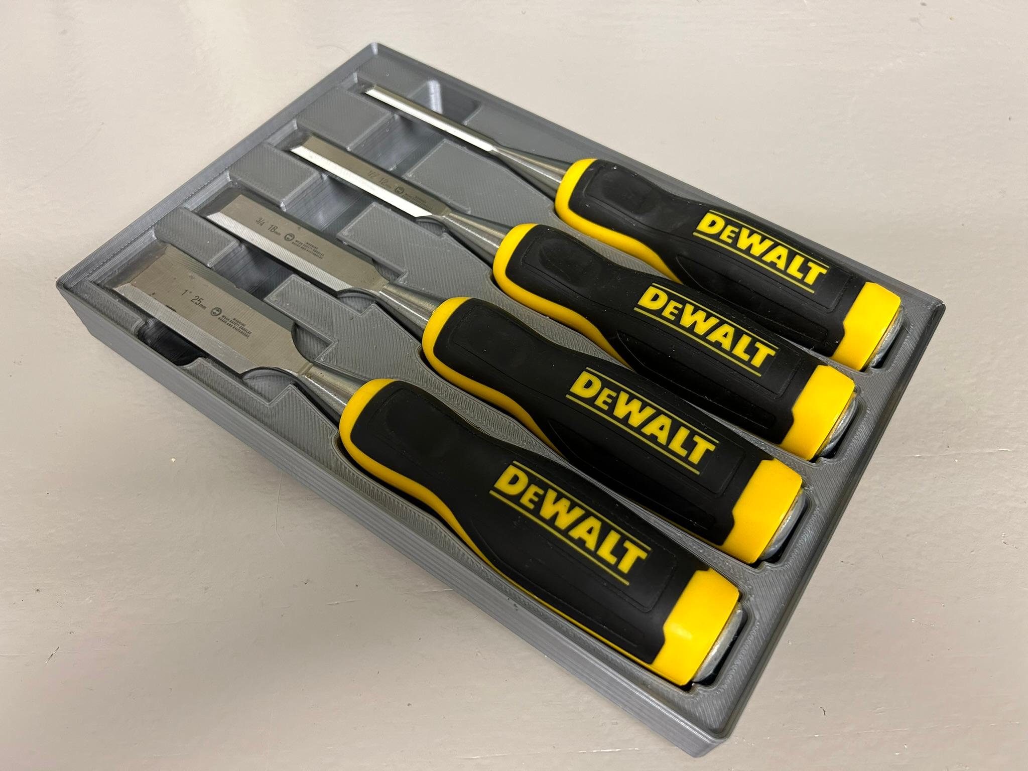 Gridfinity DeWalt Chisel Set 3d model