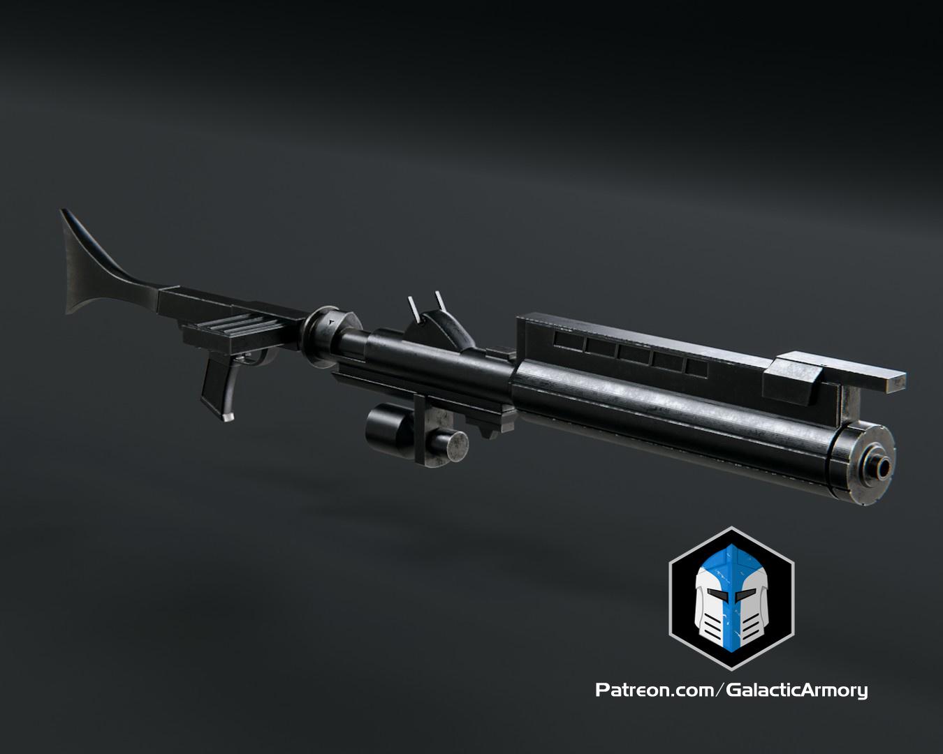 Animated DC-15 A Blaster Rifle - 3D Print Files 3d model