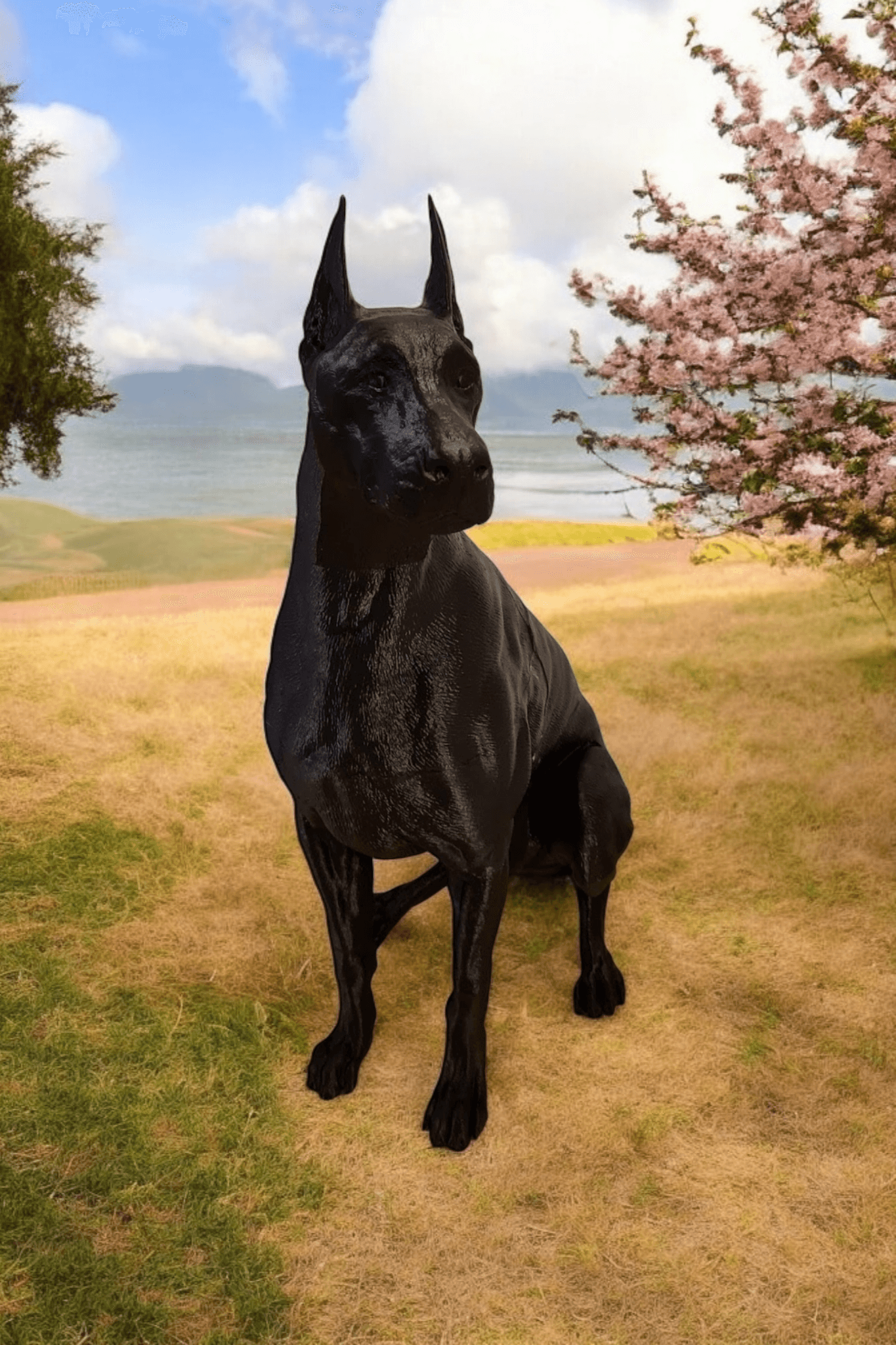 Doberman Statue 3d model