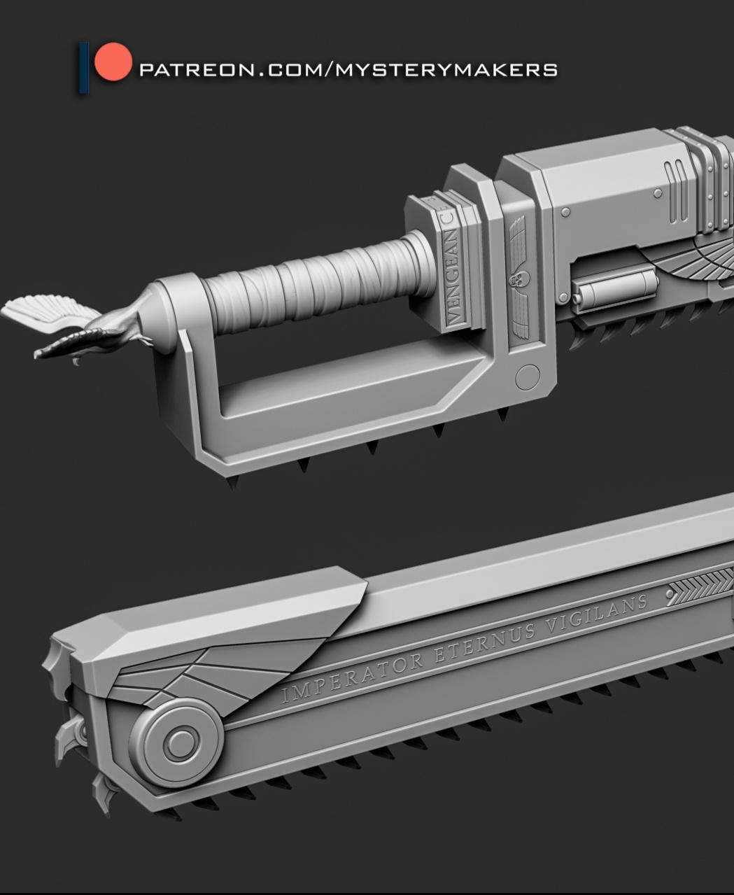 Chainsword Imperial 3d model