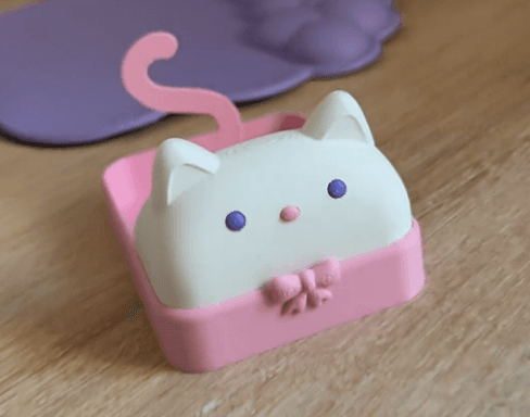 Sticky note cat 3d model