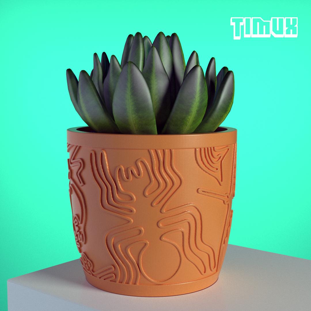 NAZCA LINES POT - ANCIENT PERUVIAN CULTURE DESIGN 3d model