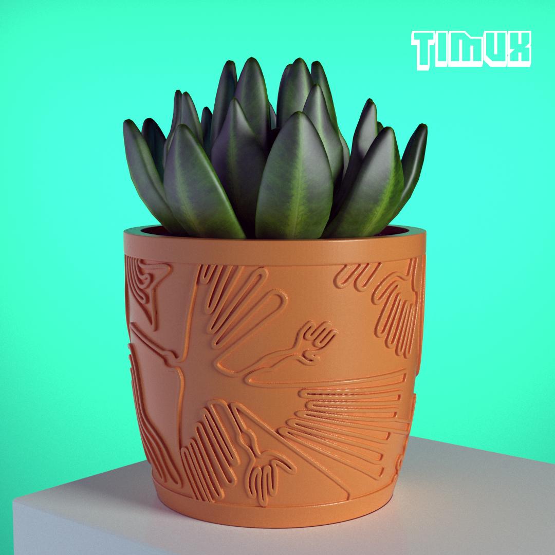 NAZCA LINES POT - ANCIENT PERUVIAN CULTURE DESIGN 3d model