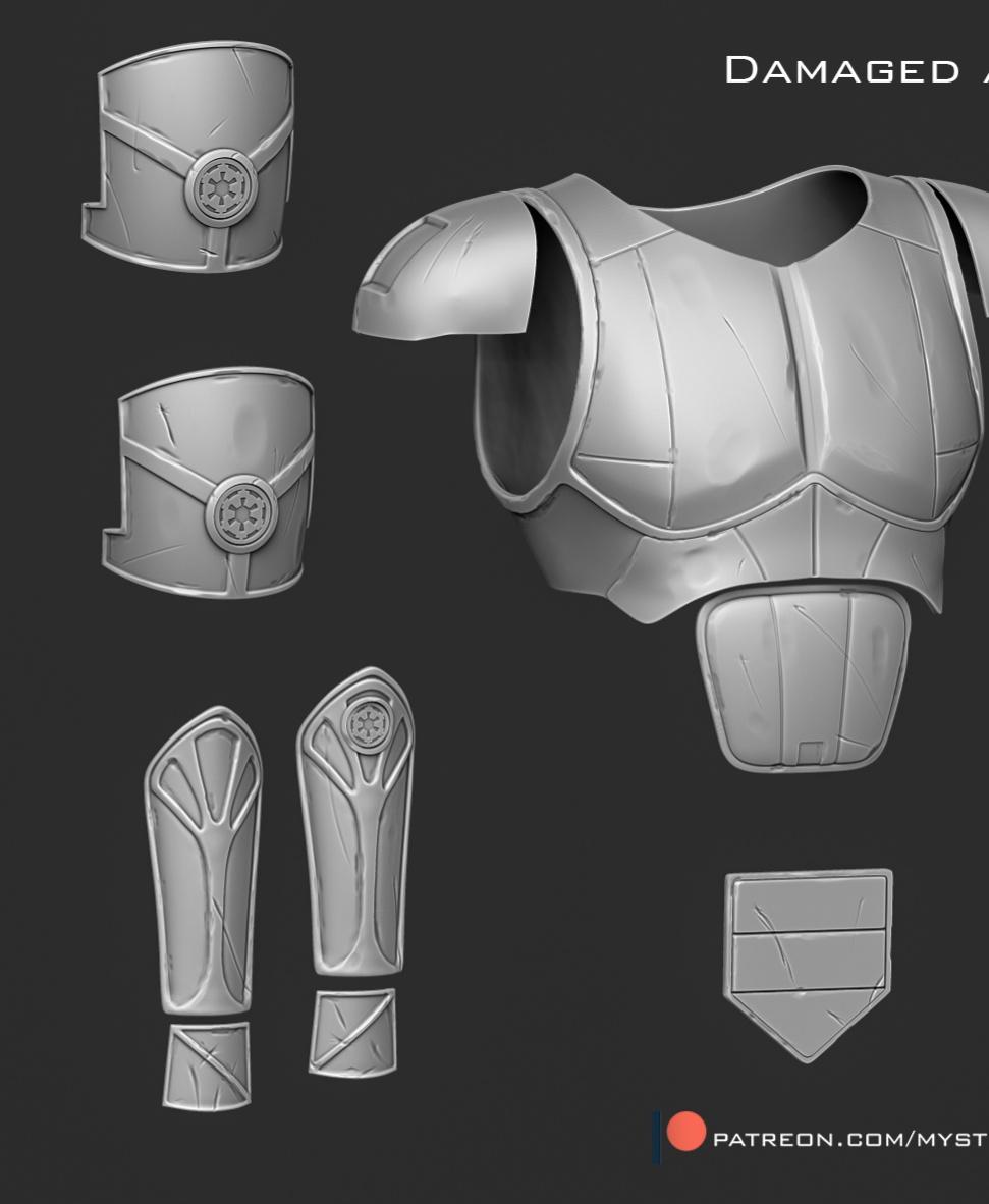 Imperial Jedi (armor only) 3d model