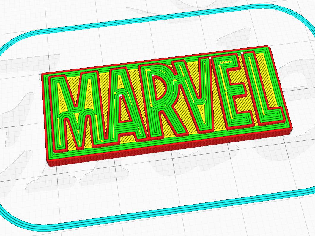 MARVEL Logo 3d model