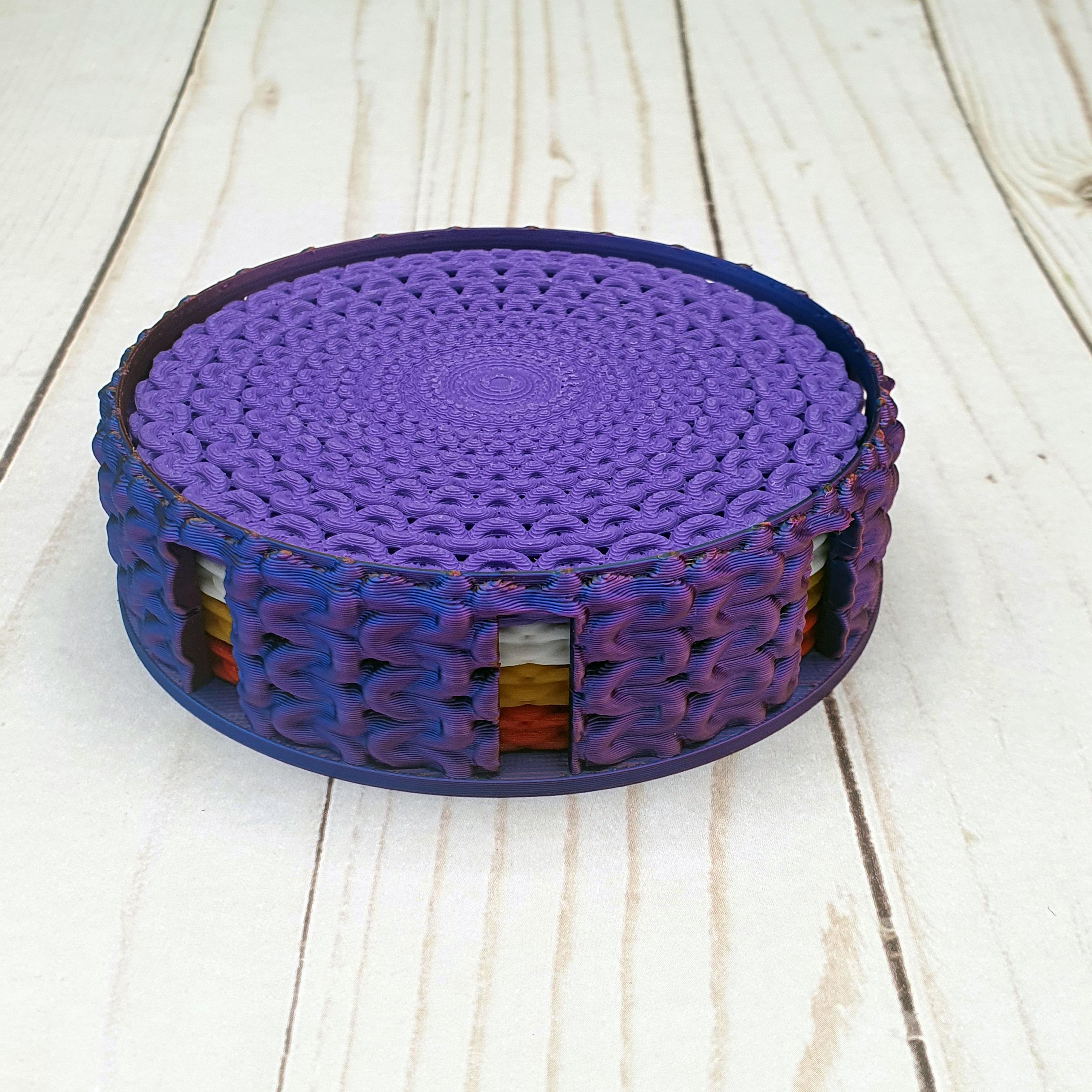 Crochet Knitted Coasters 3d model