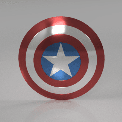 Captain America shield  3d model