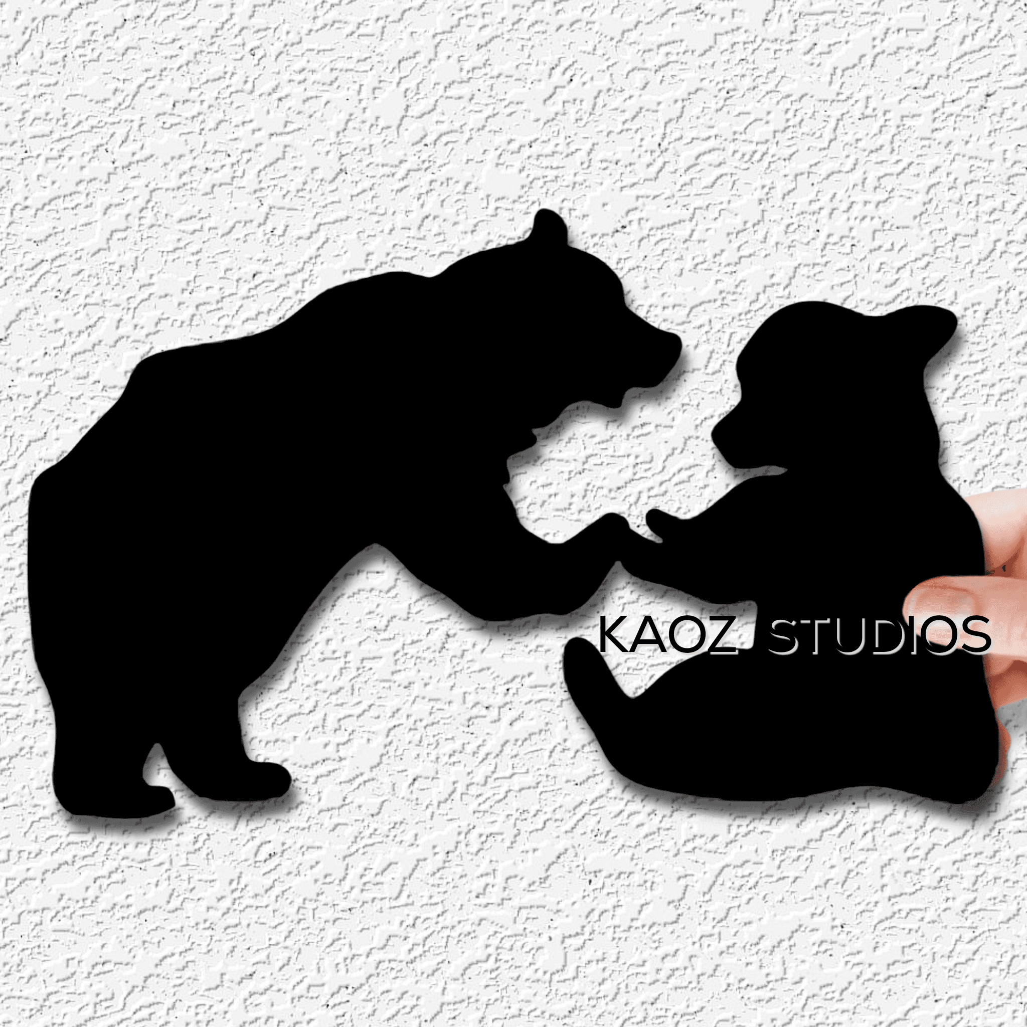 baby bears wall art bear cub wall decor mountain wildlife decoration 3d model