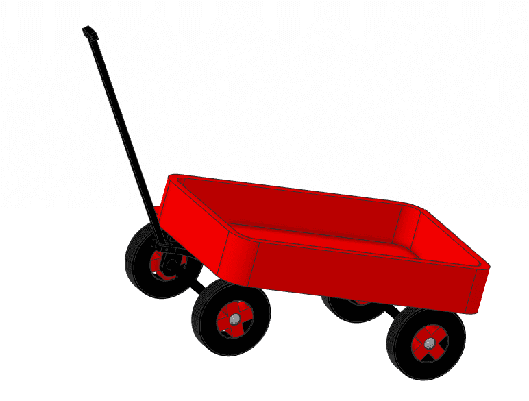 Toy Wagon 3d model