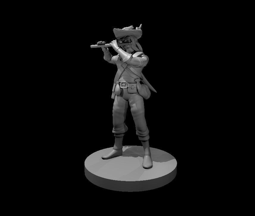 Human Male Bard with Flute - Human Male Bard with Flute - 3d model render - D&D - 3d model