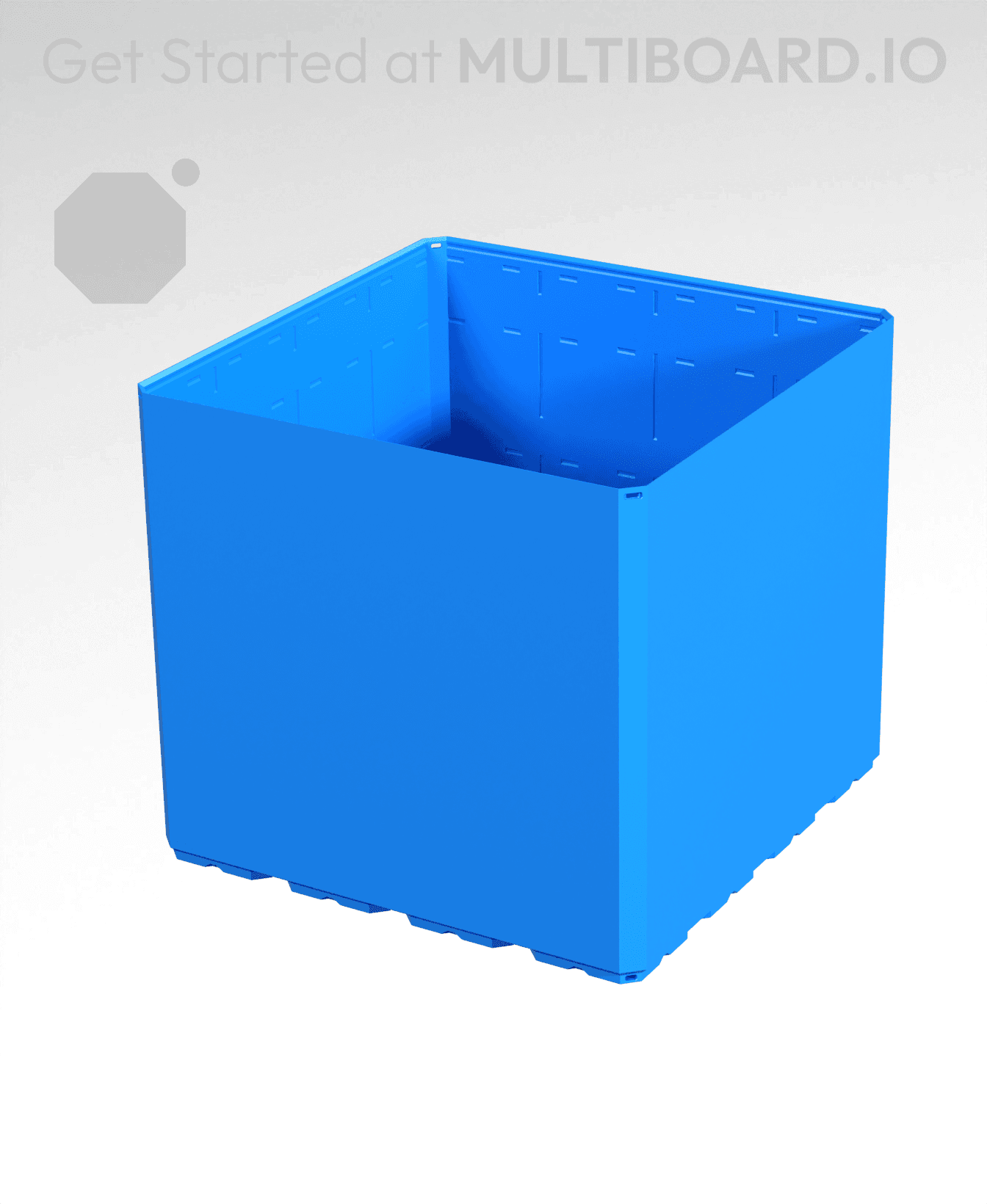 4x4x3.5 - Simple Walls - Multibin Shell 3d model