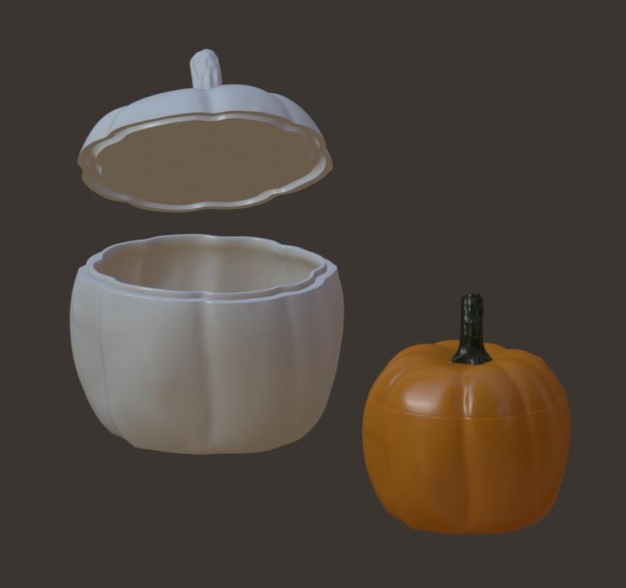 Pumpkin-Shaped Stash Jar 3d model