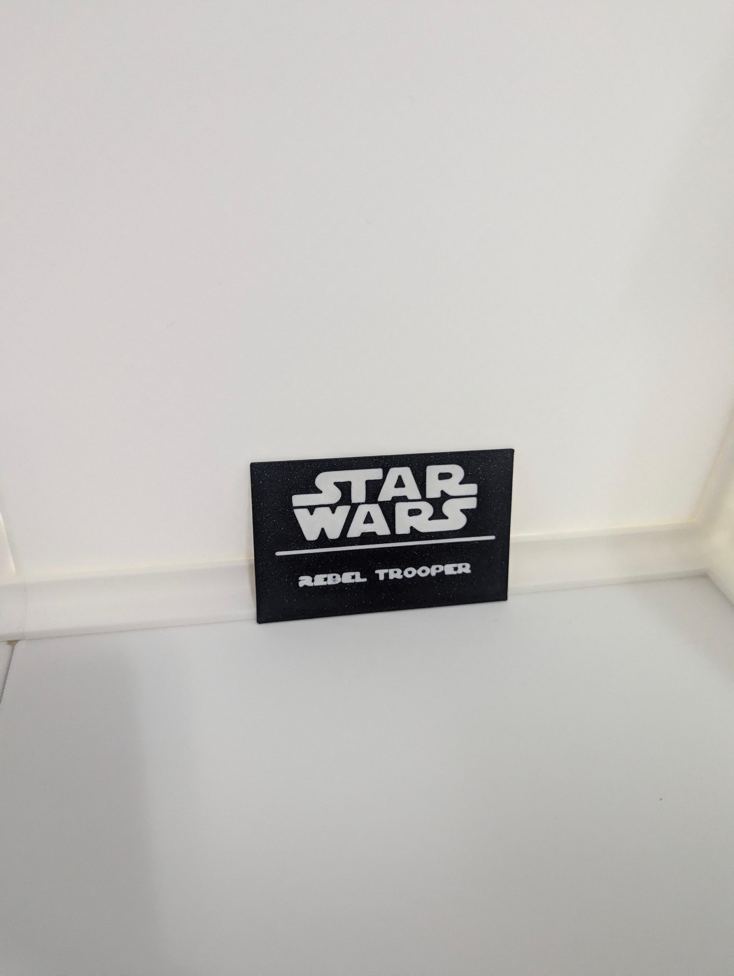 Rebel Trooper Multicolor Nameplates 3d model
