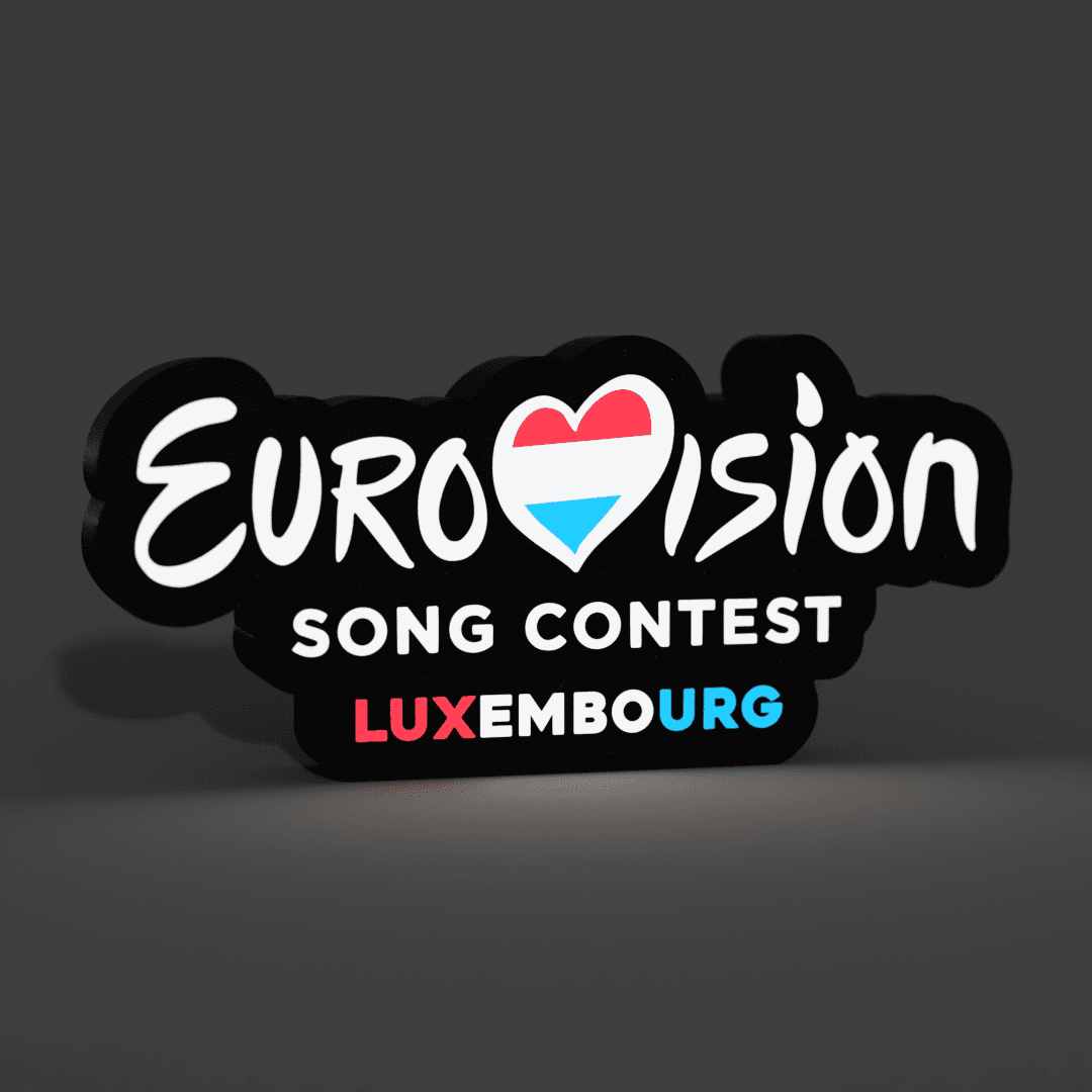 Eurovision Luxembourg Lightbox LED Lamp 3d model