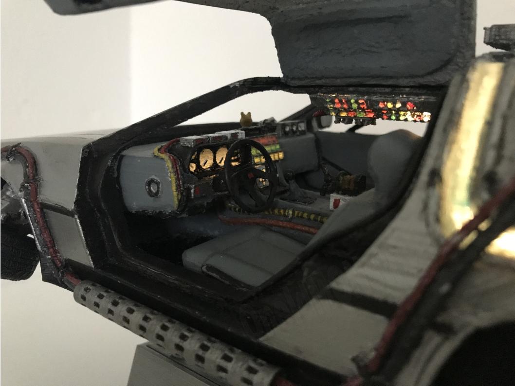 DIY DeLorean Time Machine with Lights!! 3d model