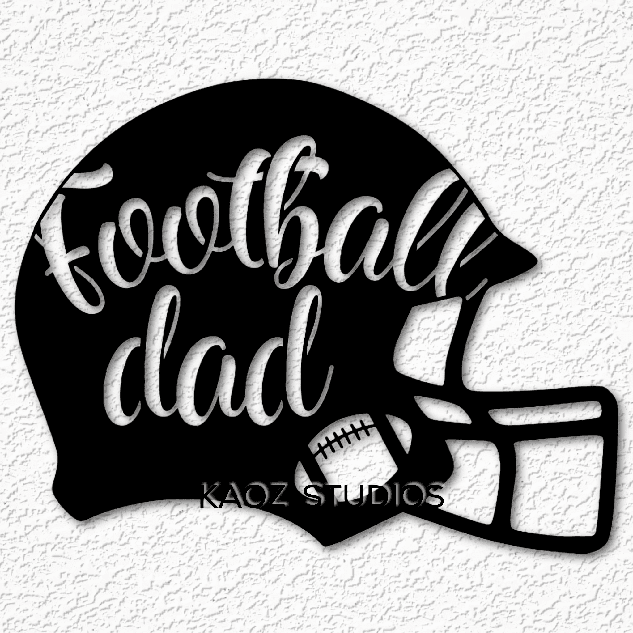 football helmet dad wall art fathers day wall decor 3d model