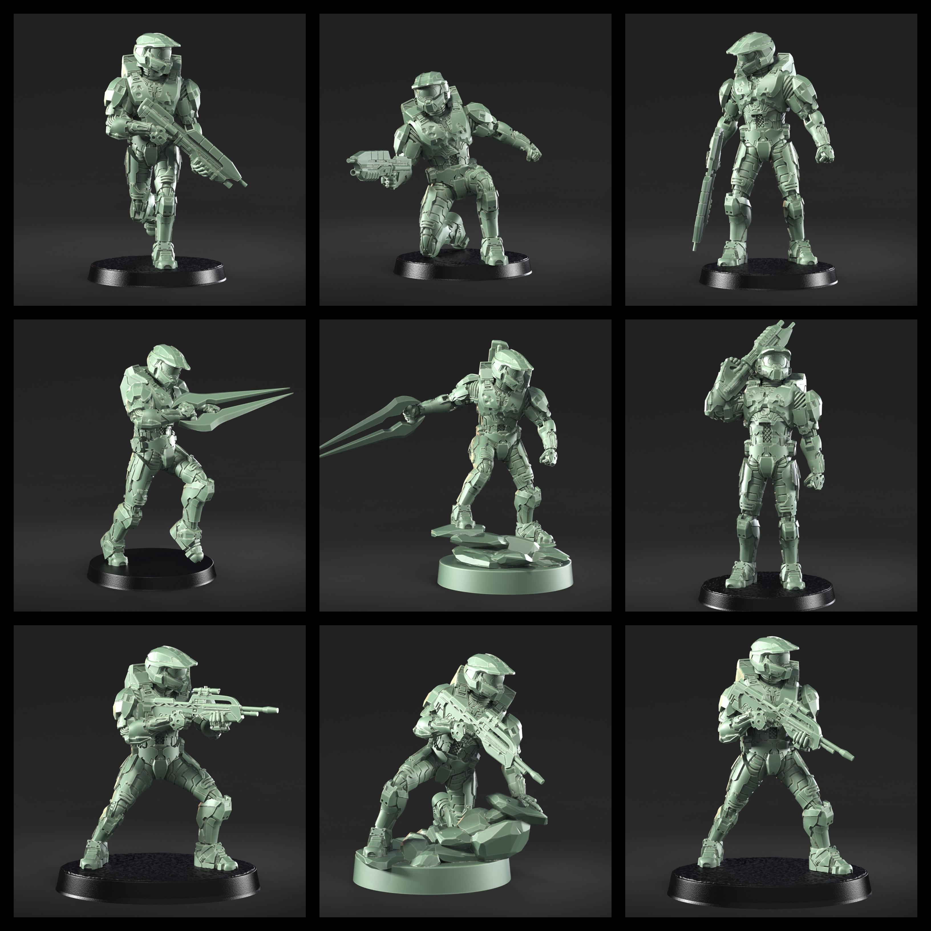 1:48 Scale Halo 3 Master Chief Miniatures  3d model