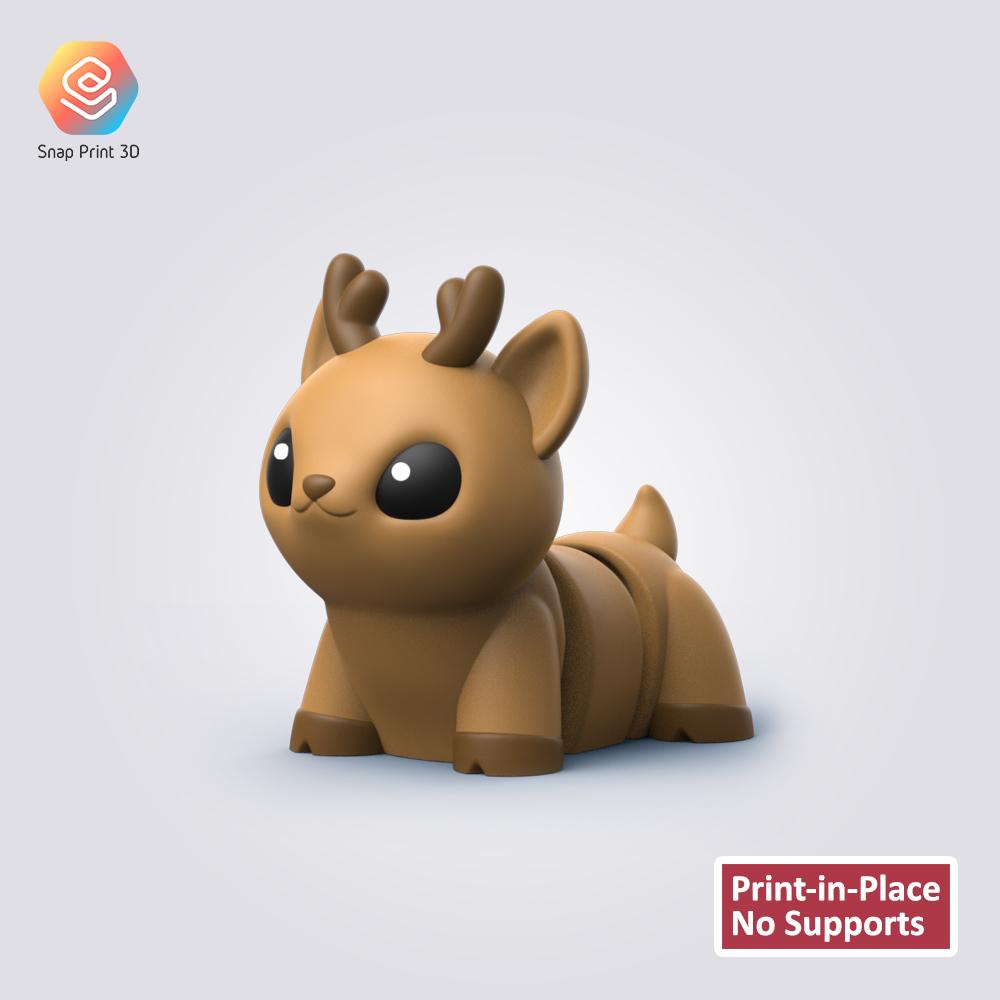 Flexi Christmas Baby Deer 3d model