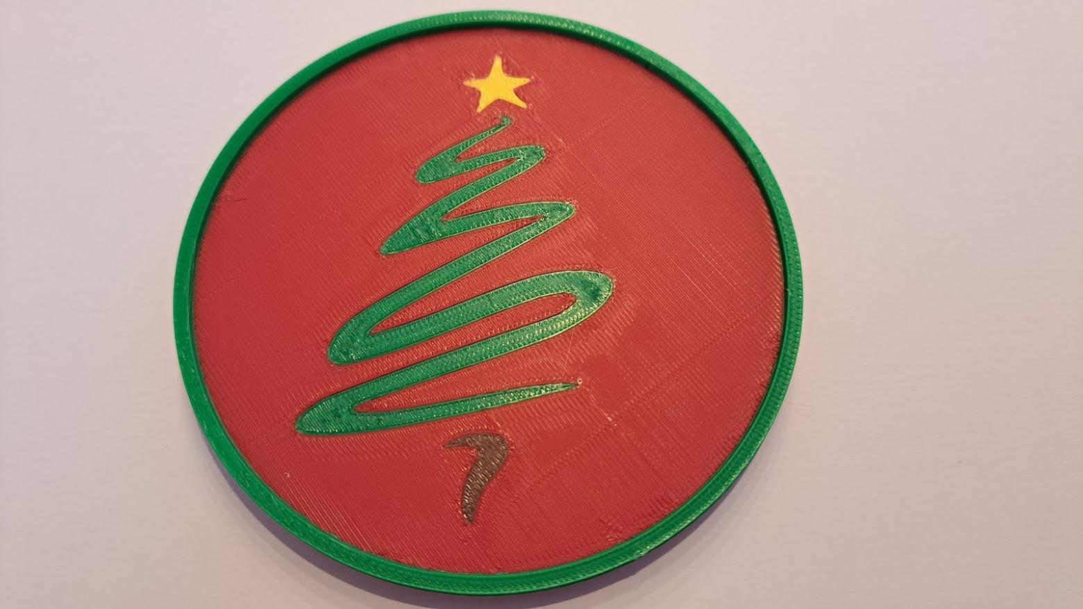 Christmas Coaster - Xmas Tree 1 3d model