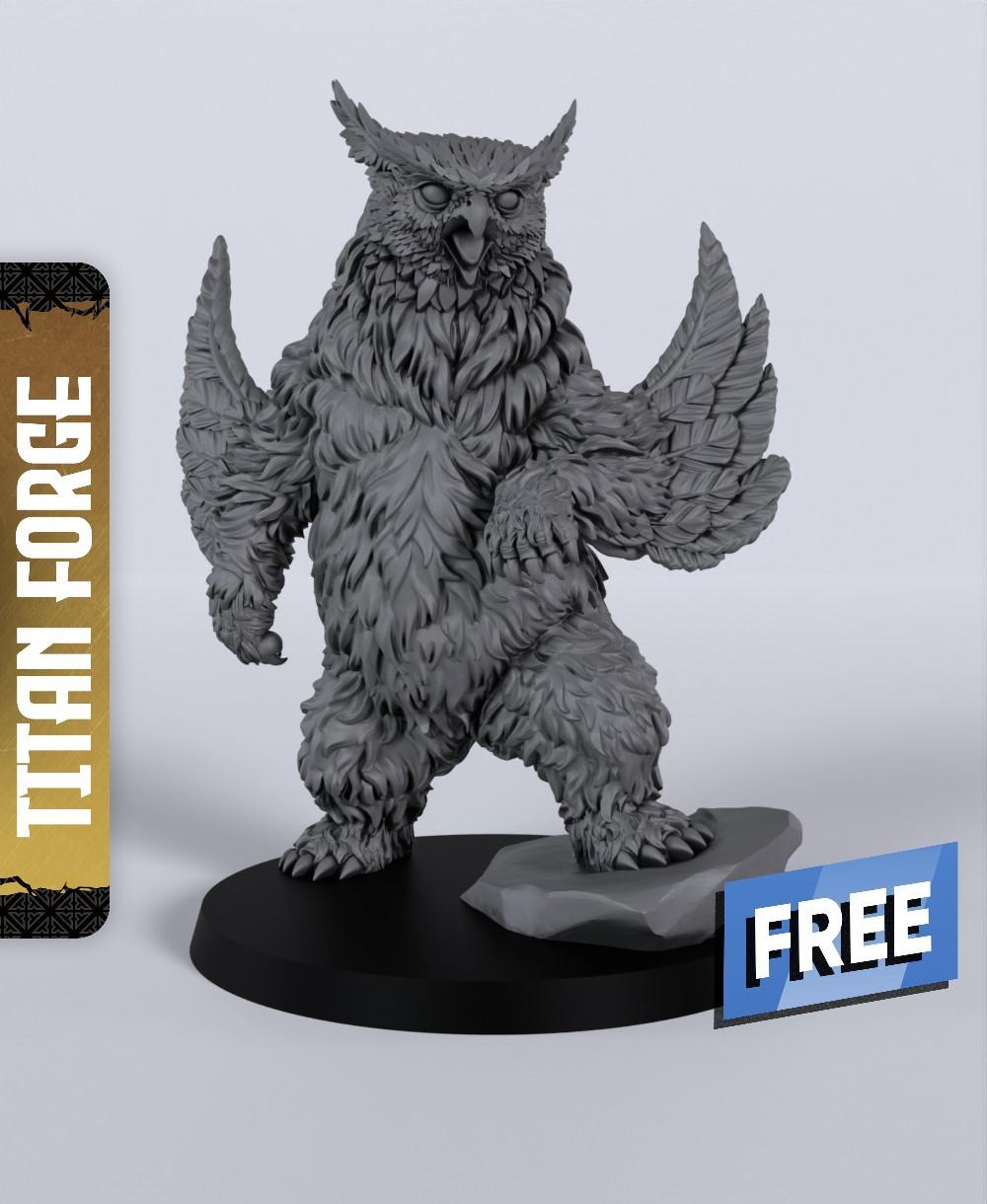 Owlbear - With Free Dragon Warhammer - 5e DnD Inspired for RPG and Wargamers 3d model