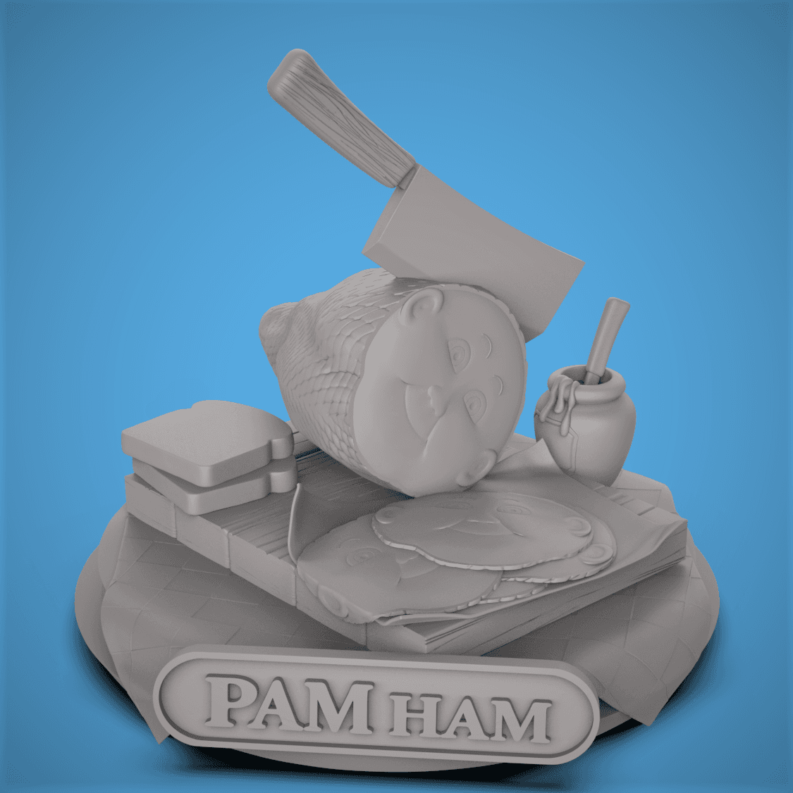 PAM Ham -Garbage Pail Kids 3d model