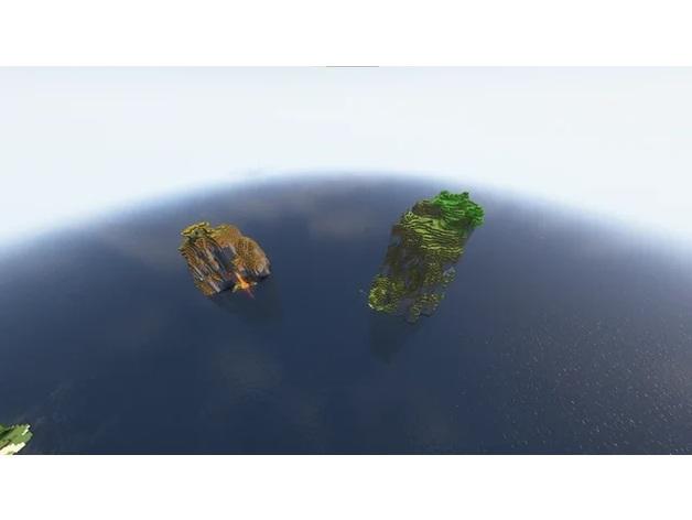 Minecraft Twin Islands 3d model