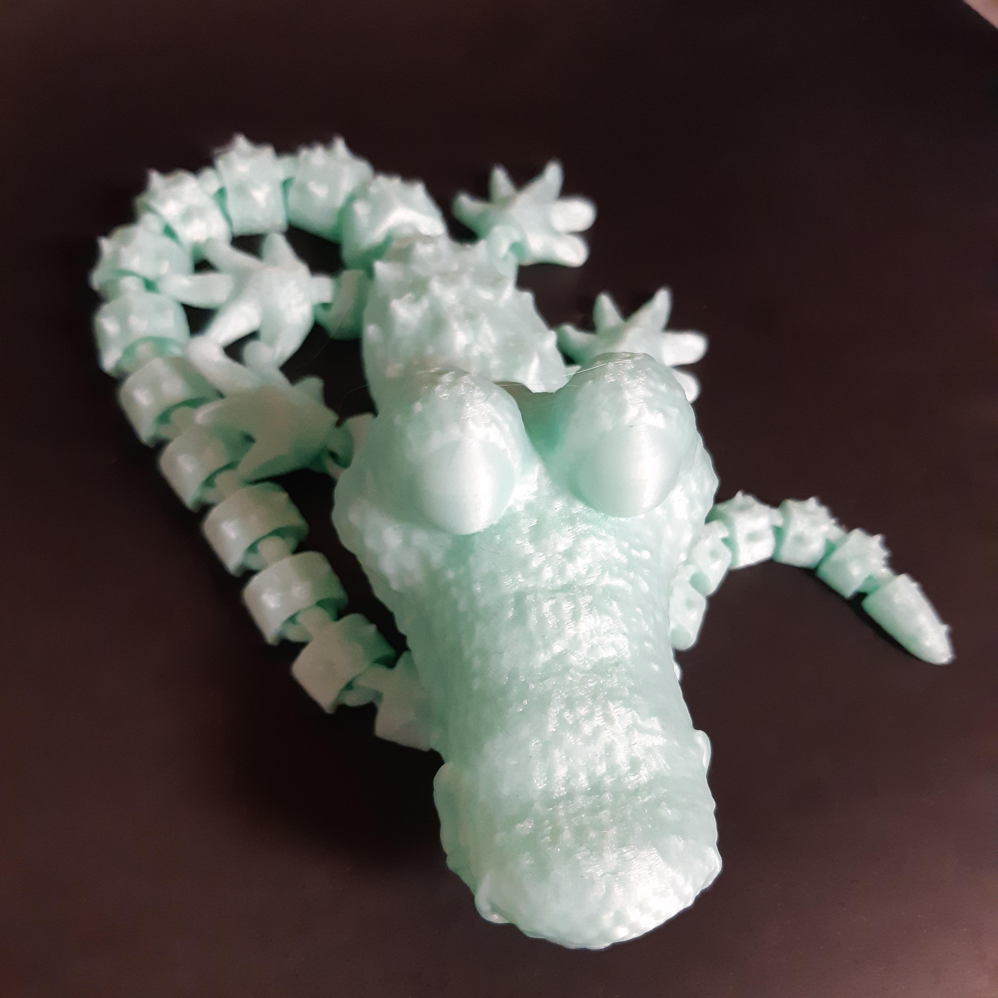 FLEXI CROCODILE - FUN ARTICULATED - SUPPORT FREE - PRINT IN PLACE 3d model