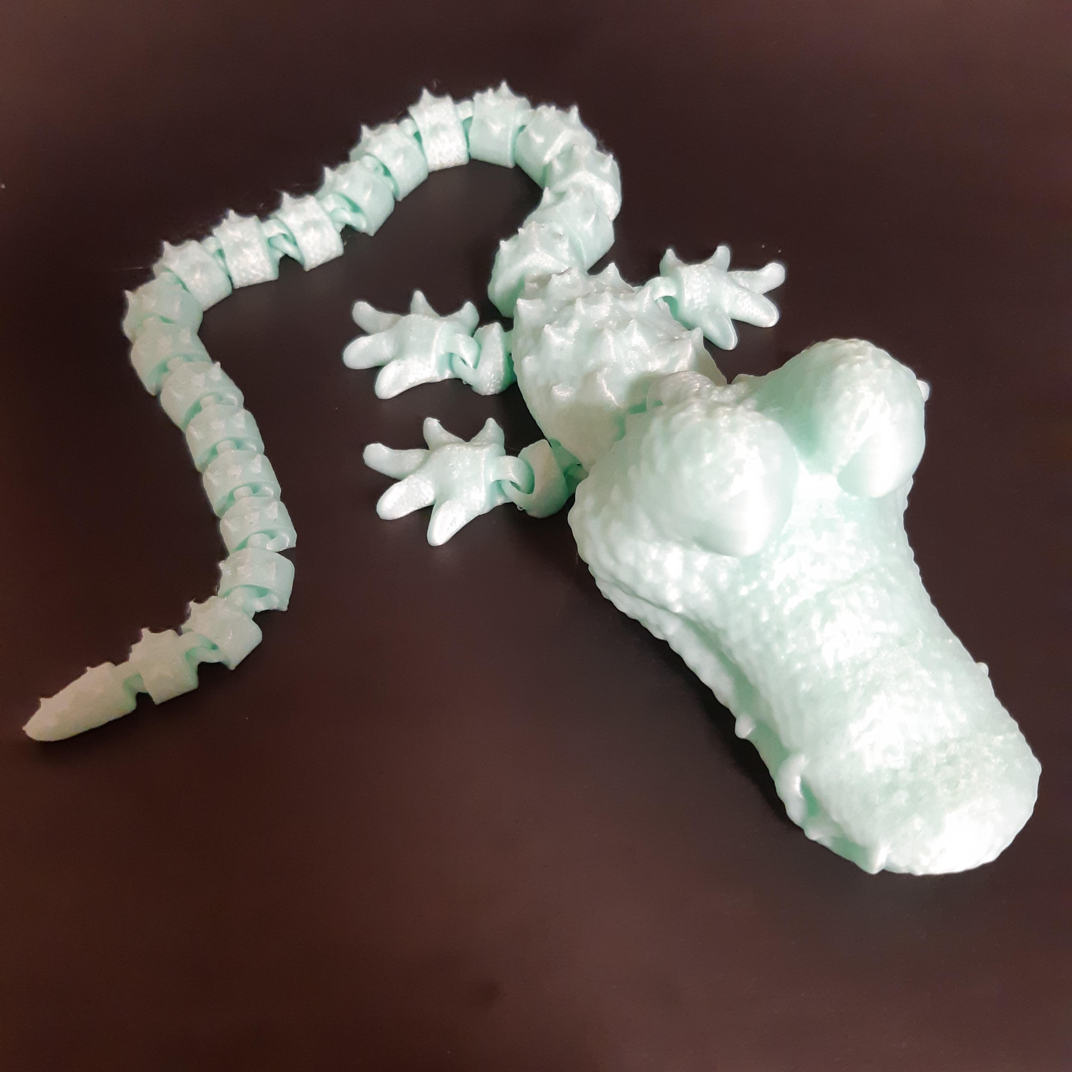 FLEXI CROCODILE - FUN ARTICULATED - SUPPORT FREE - PRINT IN PLACE 3d model