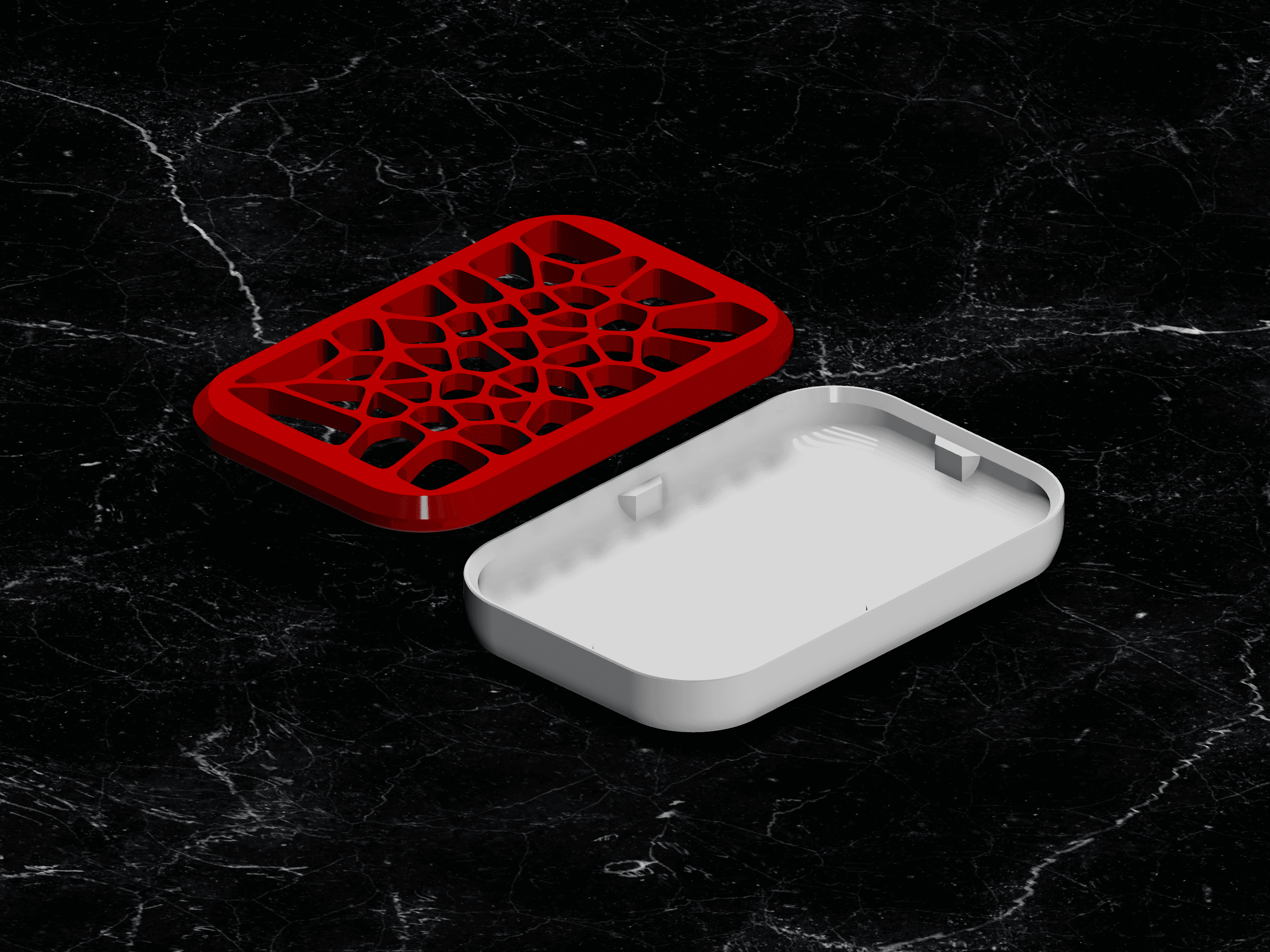 Soap Dish Voronoi Style 3d model